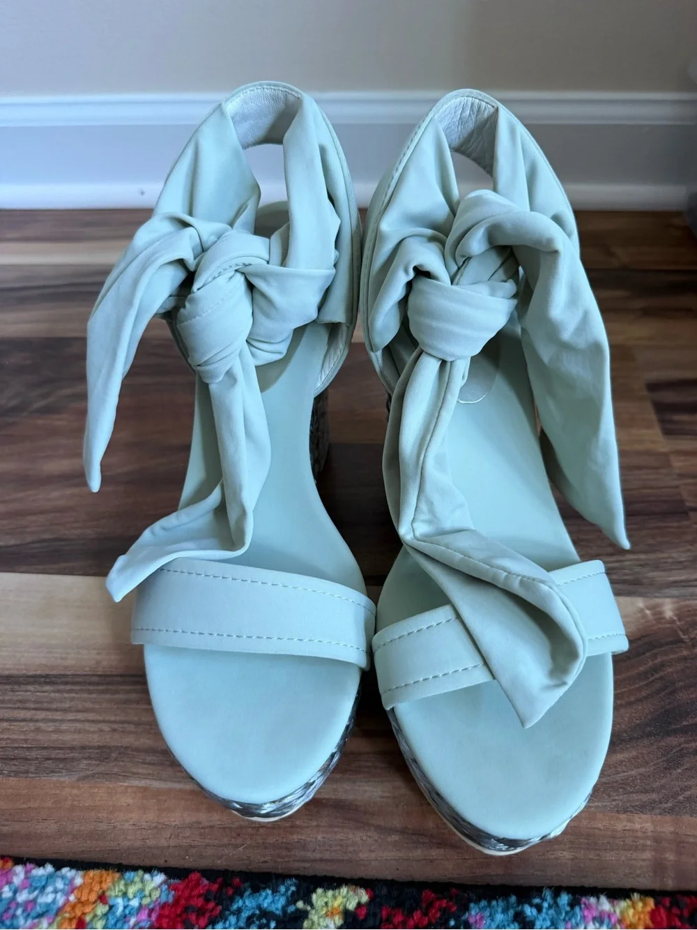 Donald J. Pliner Sage Green Ankle-Tie Sandals